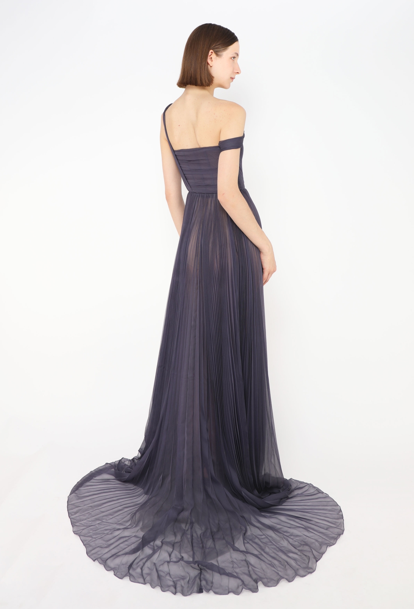 2025 Chiffon Plissé Bustier Gown - Dior | ReSee