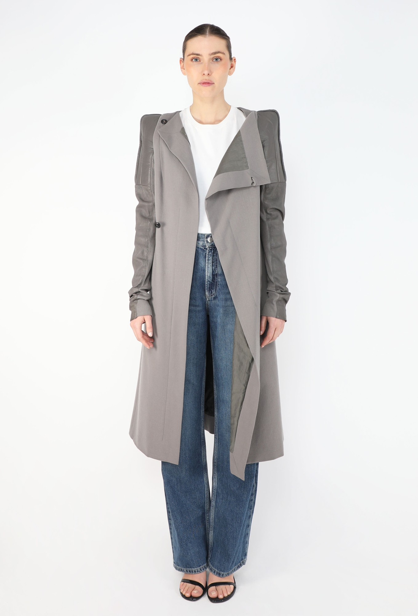Early 2000s Structured Belted Coat - Rick Owens | ReSee