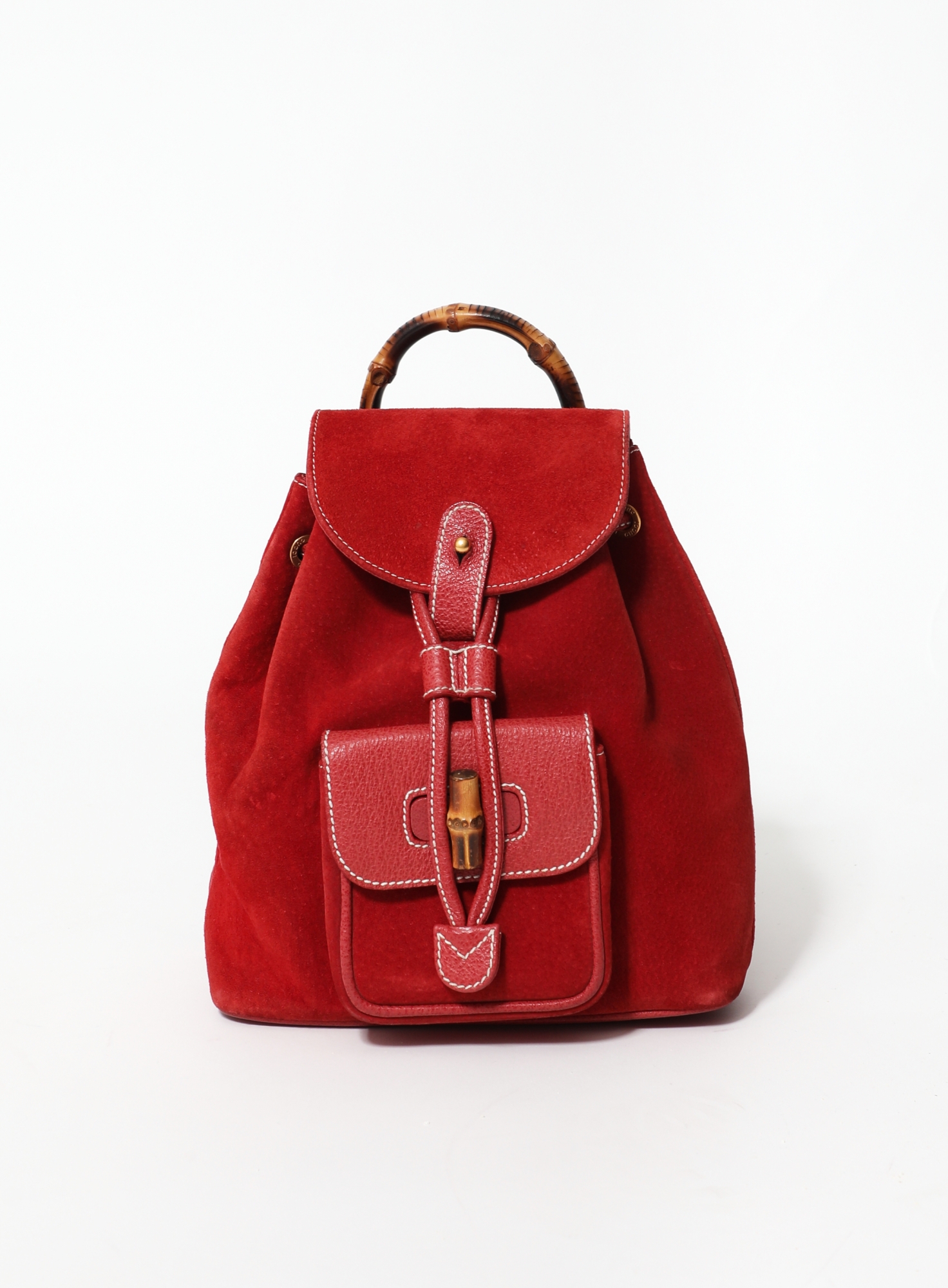 90s Suede Bamboo Backpack | Authentic & Vintage | ReSee