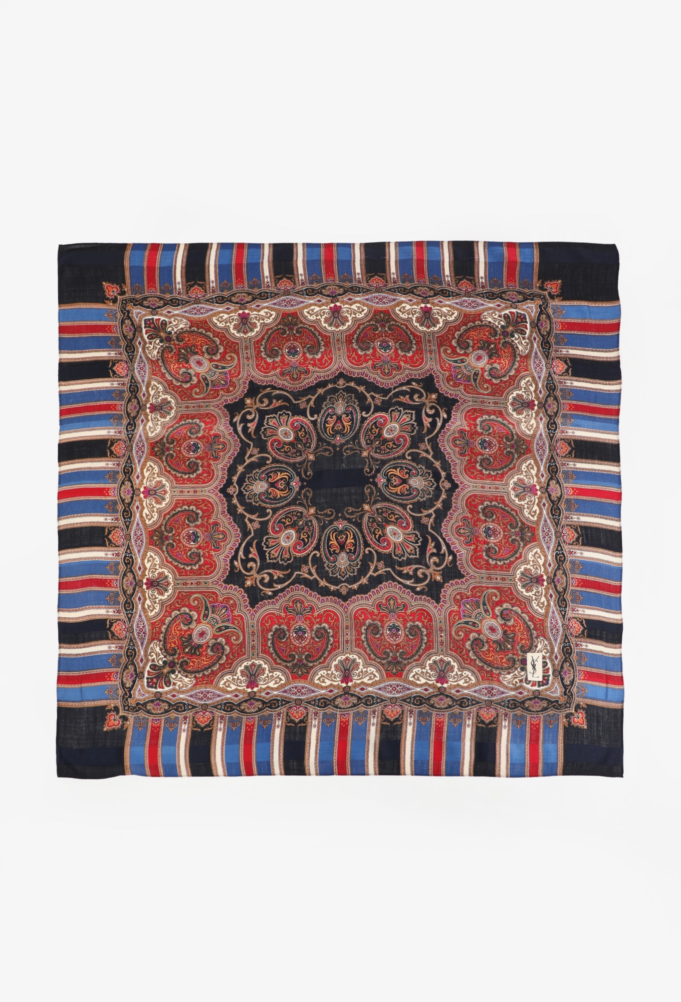 Vintage Stripe Paisley Scarf - Saint Laurent | ReSee