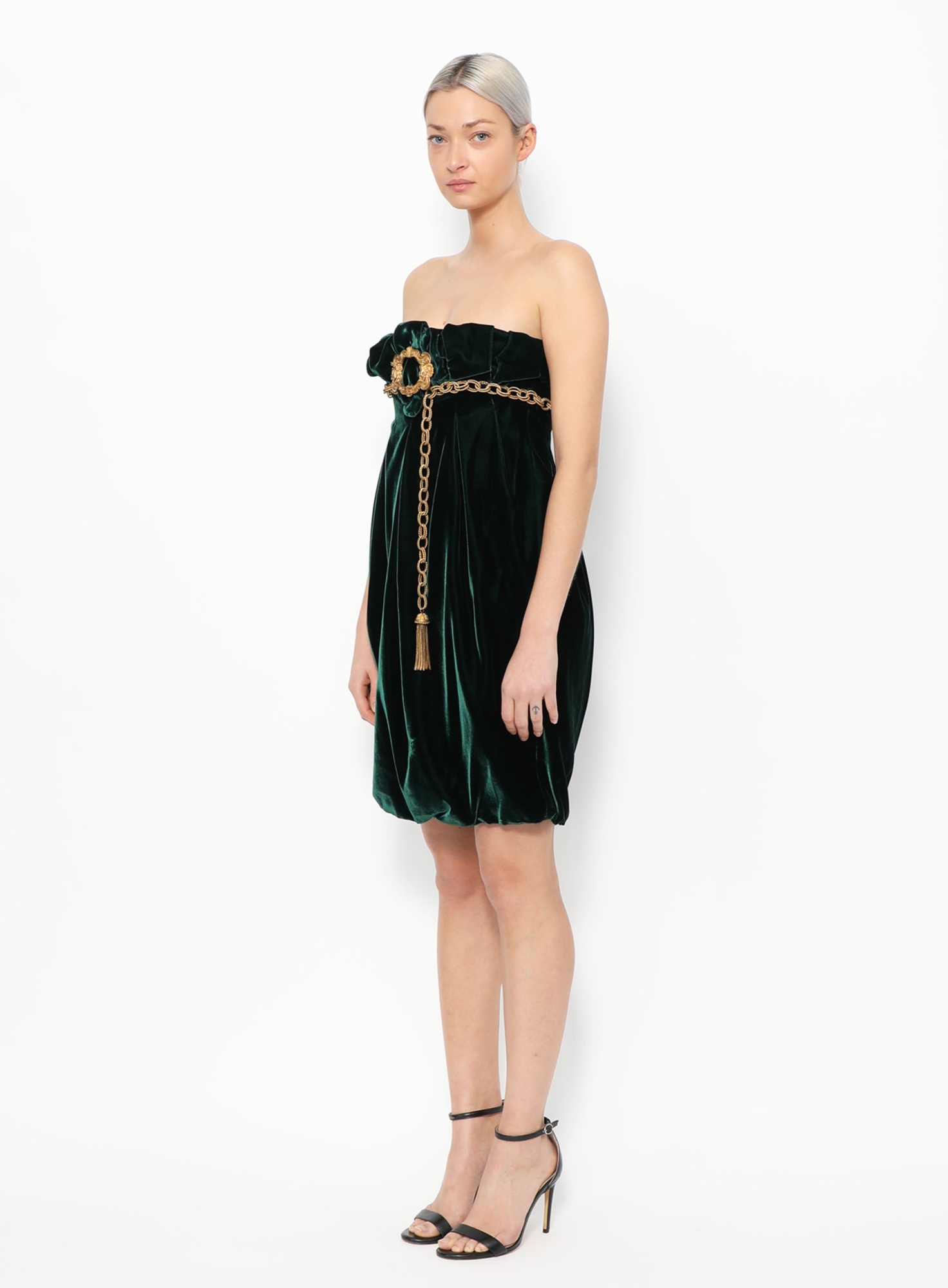 slim fit dress slacks Sheike Giselle Gown in Jade Green – WMIYHire main image 1