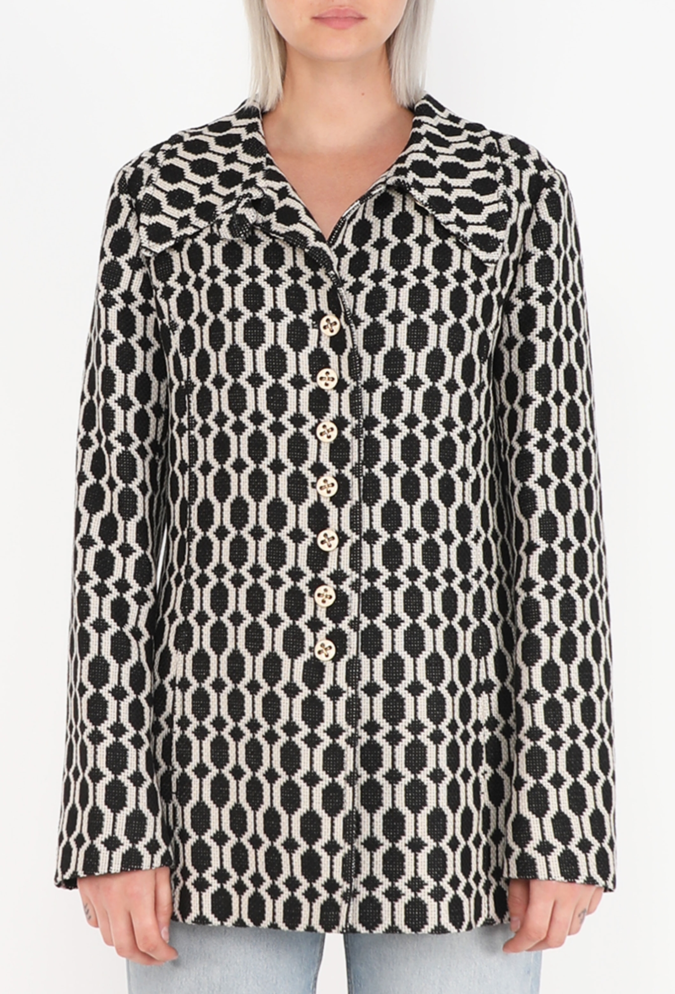 Geometric Jacquard Peacoat, 2021 - Gucci | ReSee