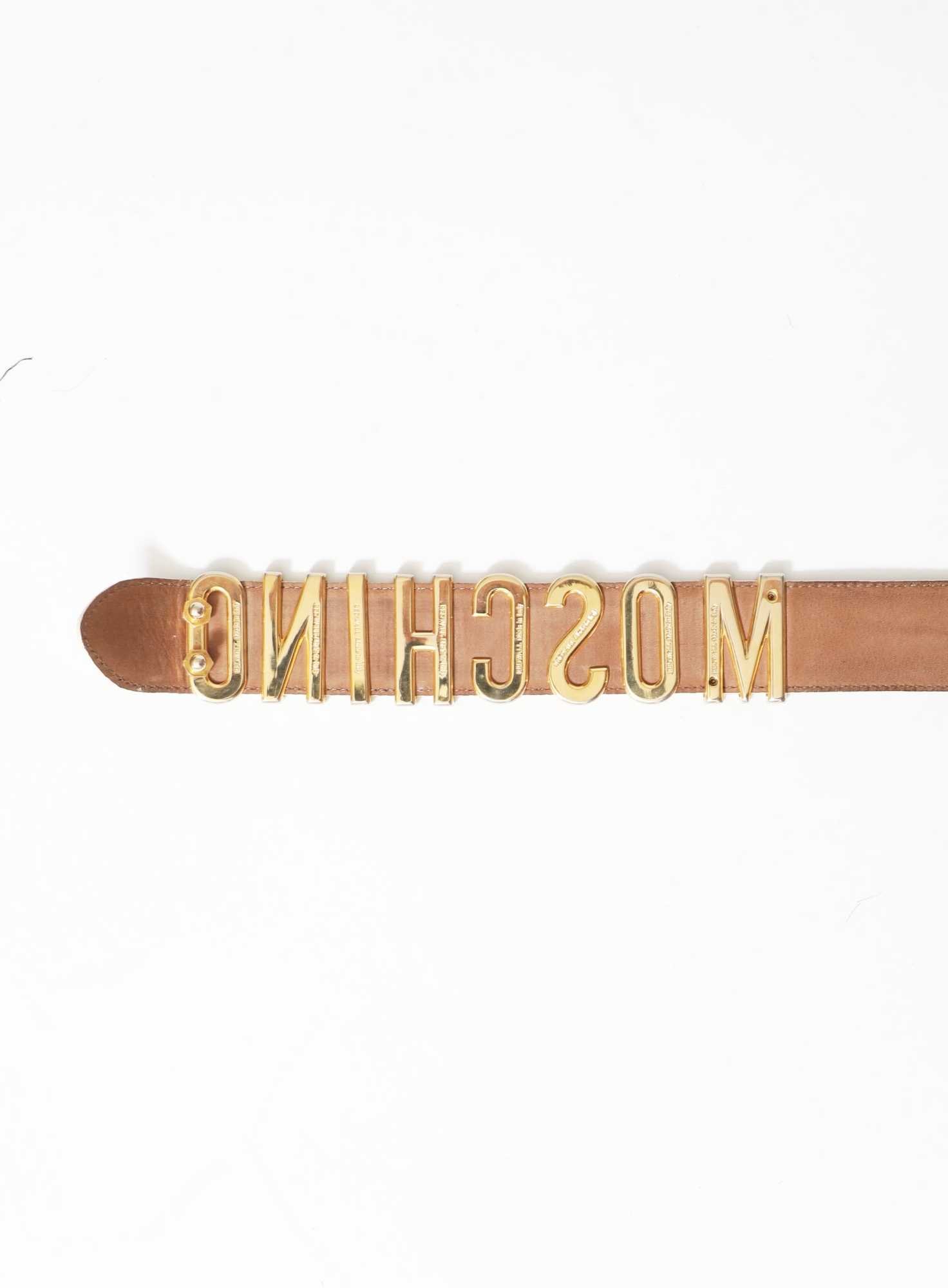 ICONIC Moschino '90s Metallic Logo Belt | Authentic & Vintage | ReSee
