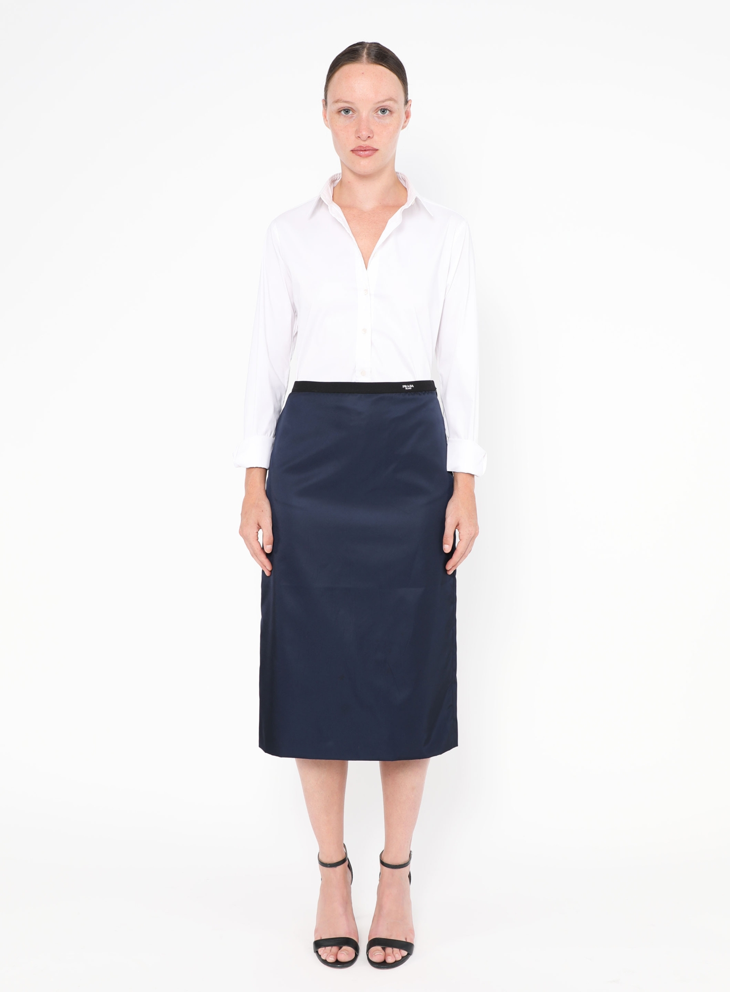 2022 Nylon Logo Embossed Skirt | Authentic & Vintage | ReSee