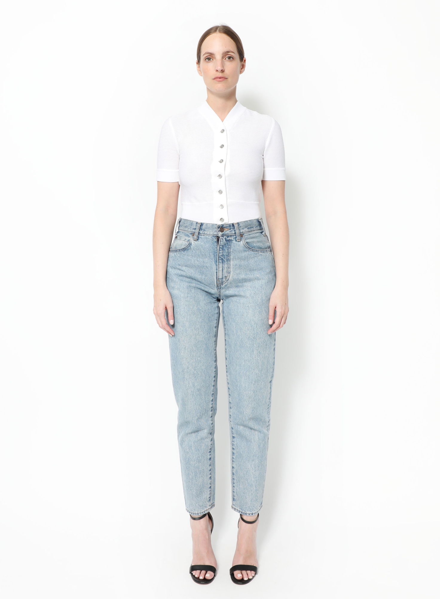 Cotton Ribbed Knit Top | Authentic & Vintage | ReSee