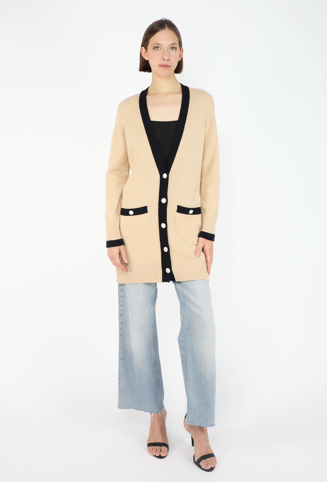 Bicolor Cashmere 'CC' Cardigan - Chanel | ReSee