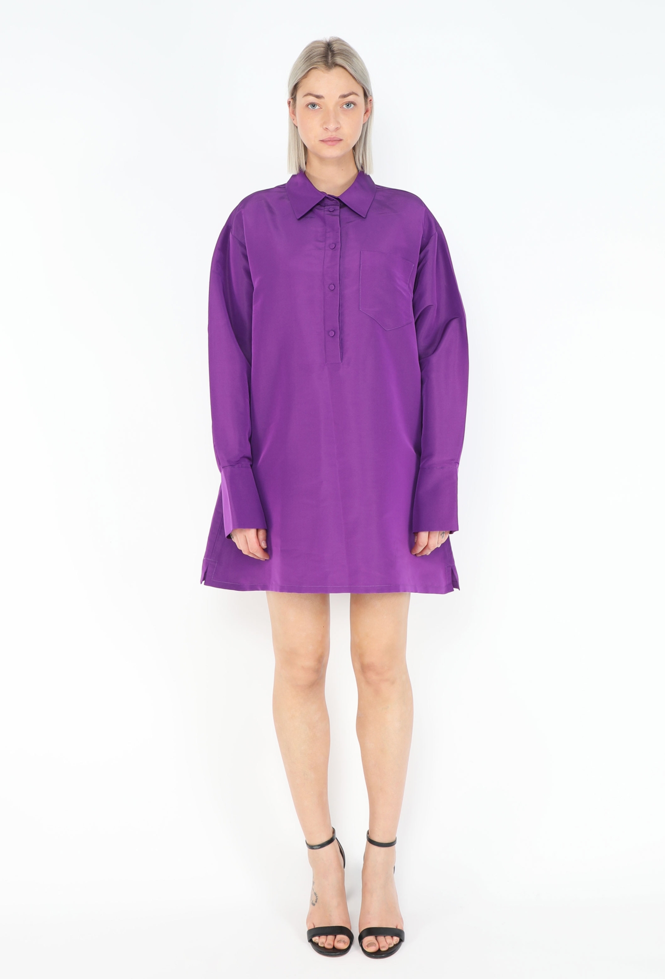 prom dresses near me purple Yours Women's Plus Size Purple Ribbed Tunic Mini Dress Size 22-24