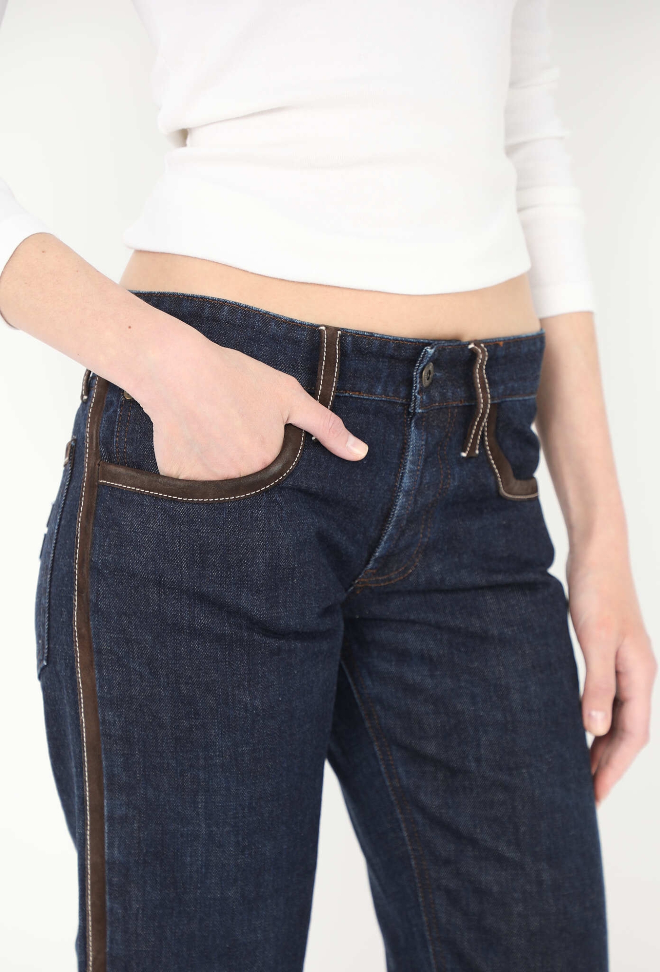 S/S 2024 Suede Trim Jeans - Miu Miu | ReSee