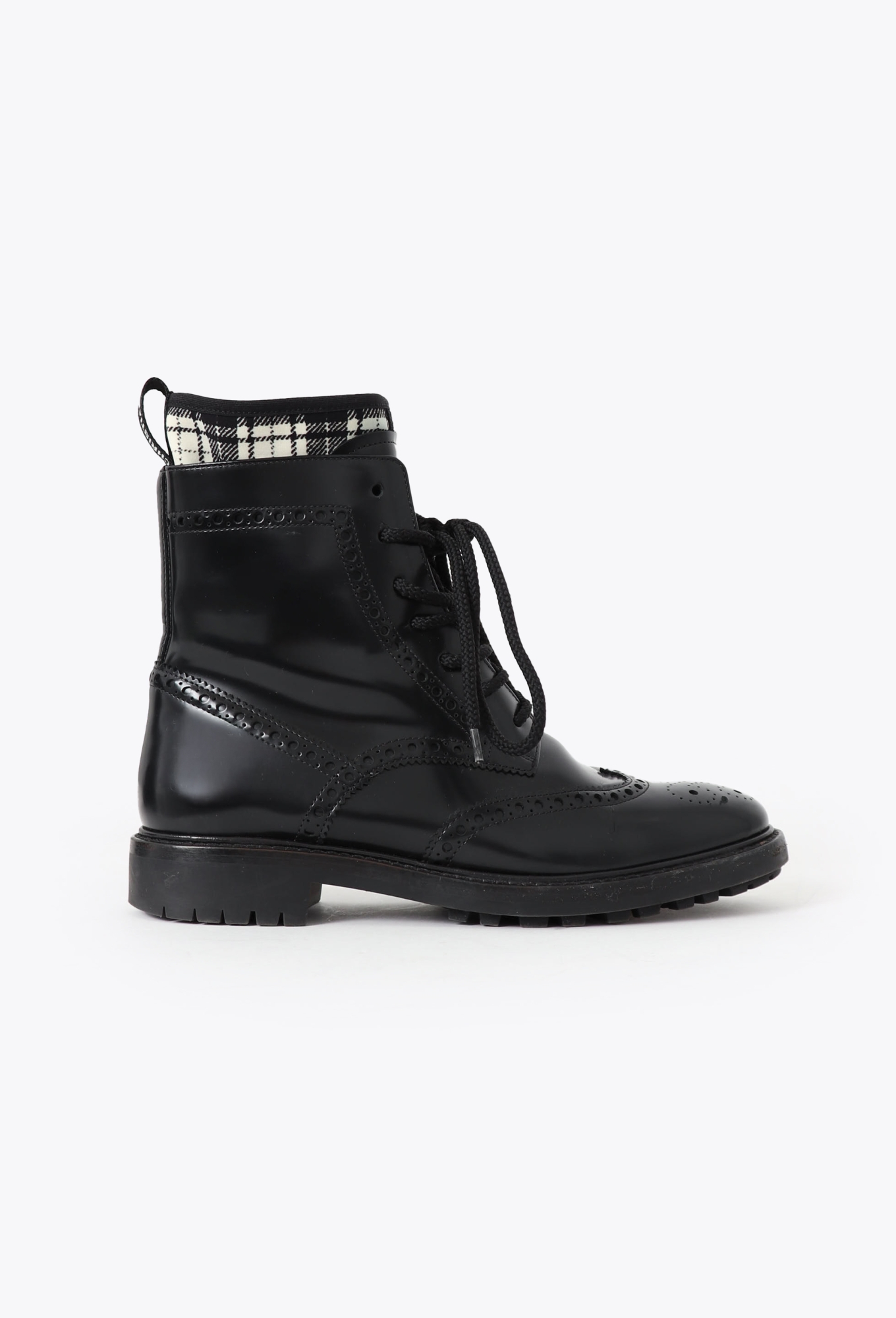 2019 D-Order Leather Tartan Boots - Dior | ReSee