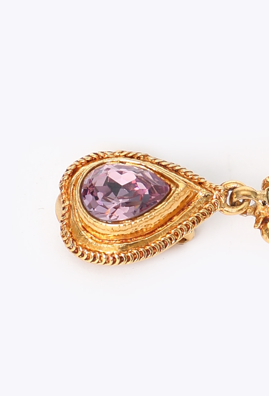 Vintage Baroque Pendant Clip Earrings - Christian Lacroix | ReSee