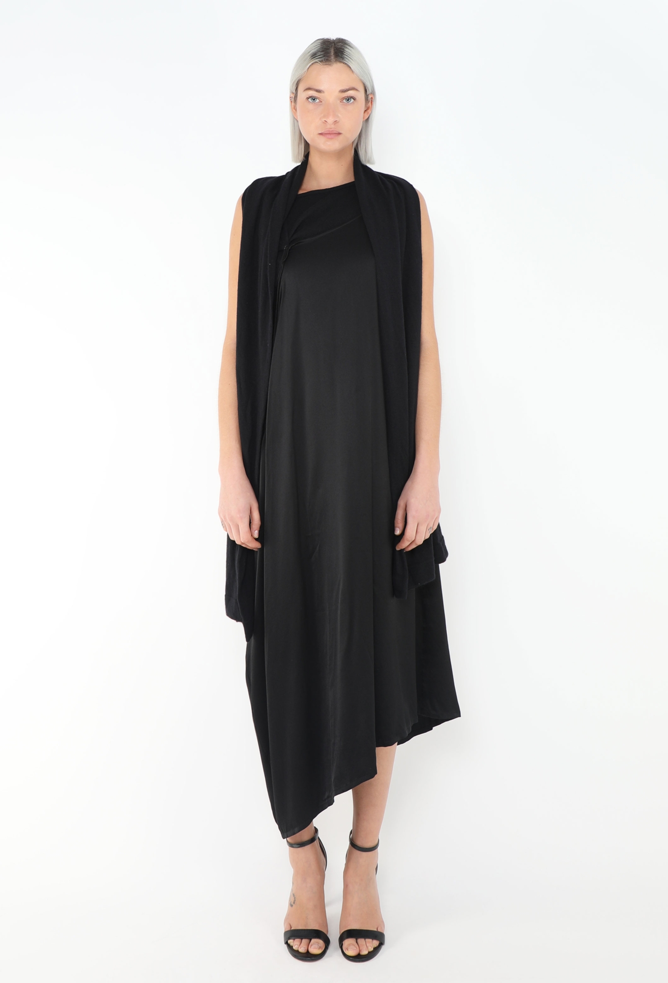 2008 Asymmetrical Draped Dress - Yohji Yamamoto | ReSee
