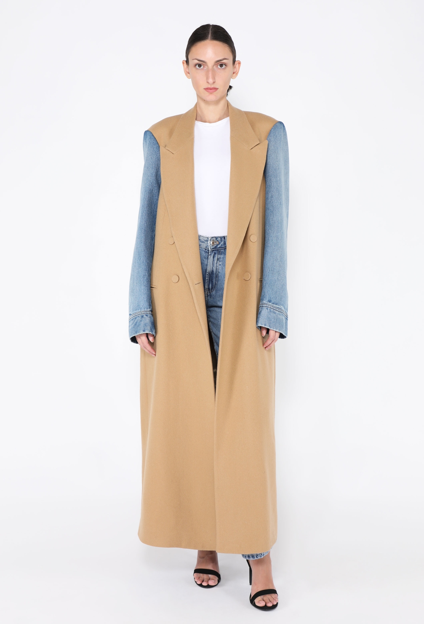DRIES VAN NOTEN 2017aw デニムロングコート Rink Denim Sleeve Coat - Dries Van Noten | ReSee