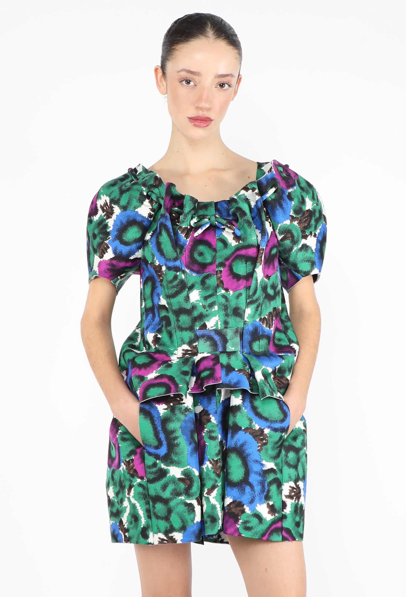 balenciaga floral mini dress Balenciaga Floral Print Mini Dress - Dresses, Clothing - BAL376228