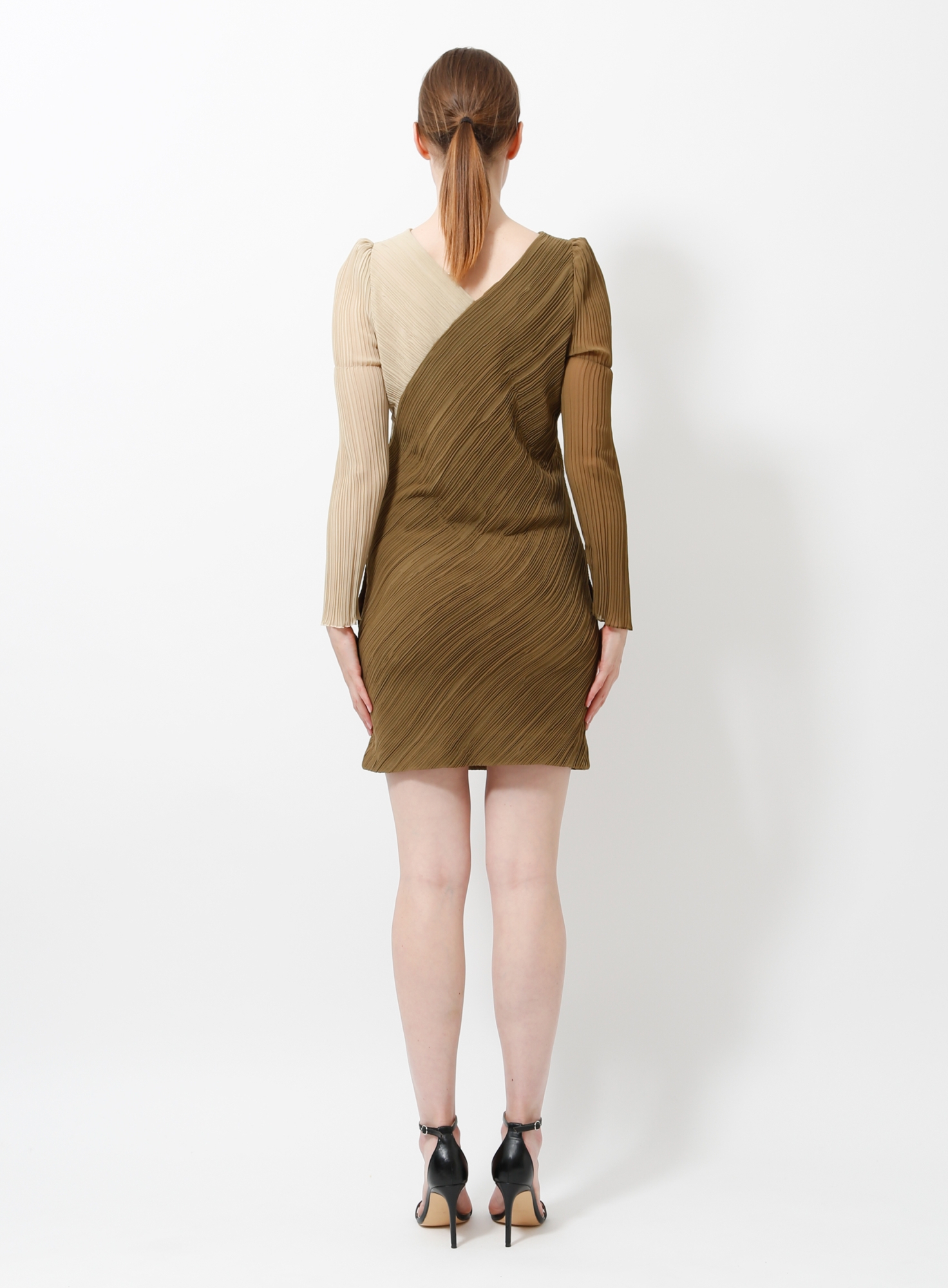 english factory brown pleated chloe maxi dress English Factory
