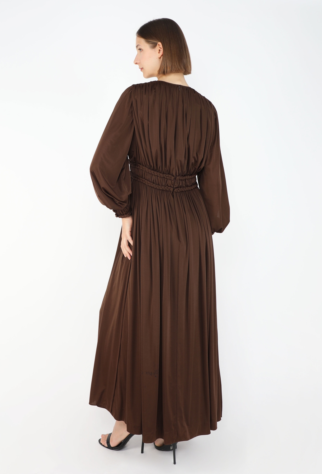 long sleeve floor length dress formal Long Sleeve Formal Glitter Evening Prom Dress