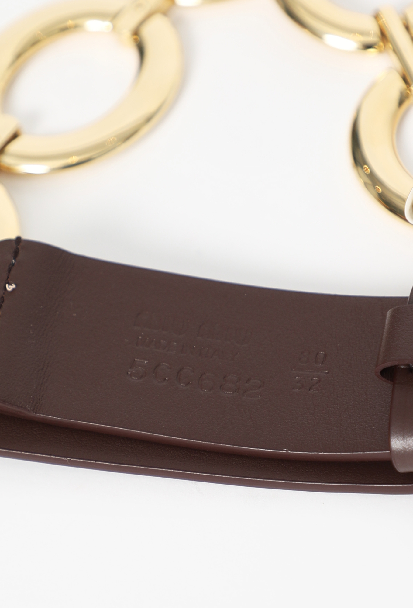 S/S 2025 Leather Chain Hoop Belt - Miu Miu | ReSee