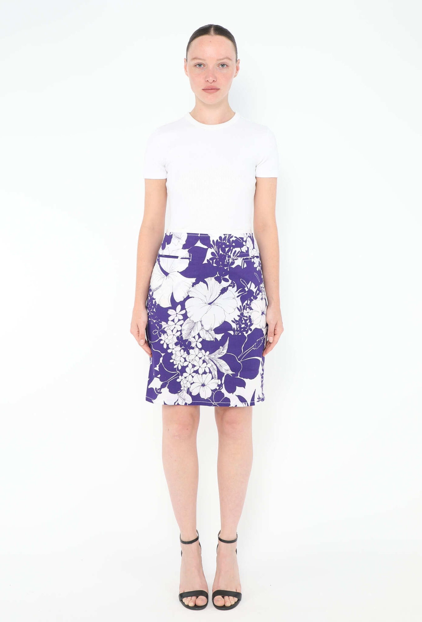 Rare S/S 2003 Cotton Slit Skirt - Miu Miu | ReSee