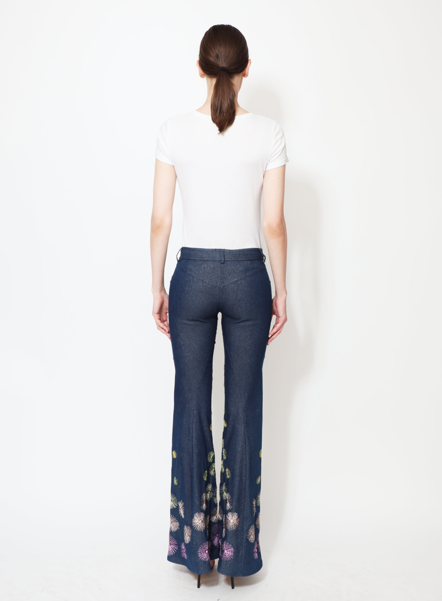 STUNNING S/S 2002 'Firework' Flared Denim Trousers | Authentic