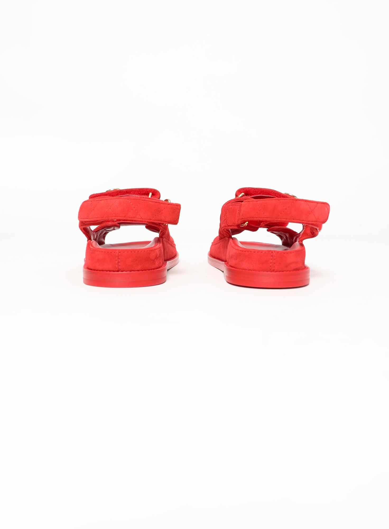 New, Unused RAF SIMONS ASTRA Logo Charm Sandals RED 42