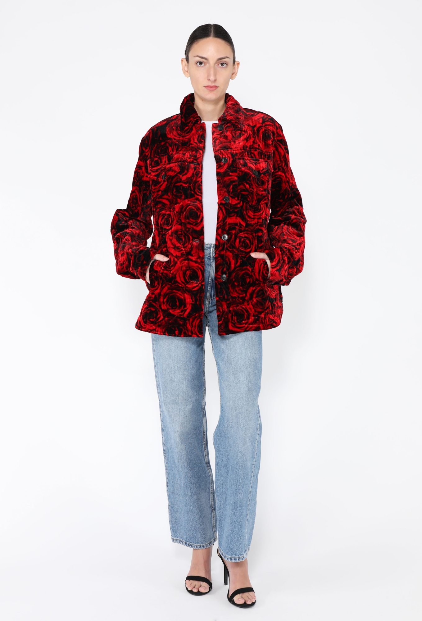 F/W 2021 Velvet Rose Printed Jacket - Dries Van Noten | ReSee