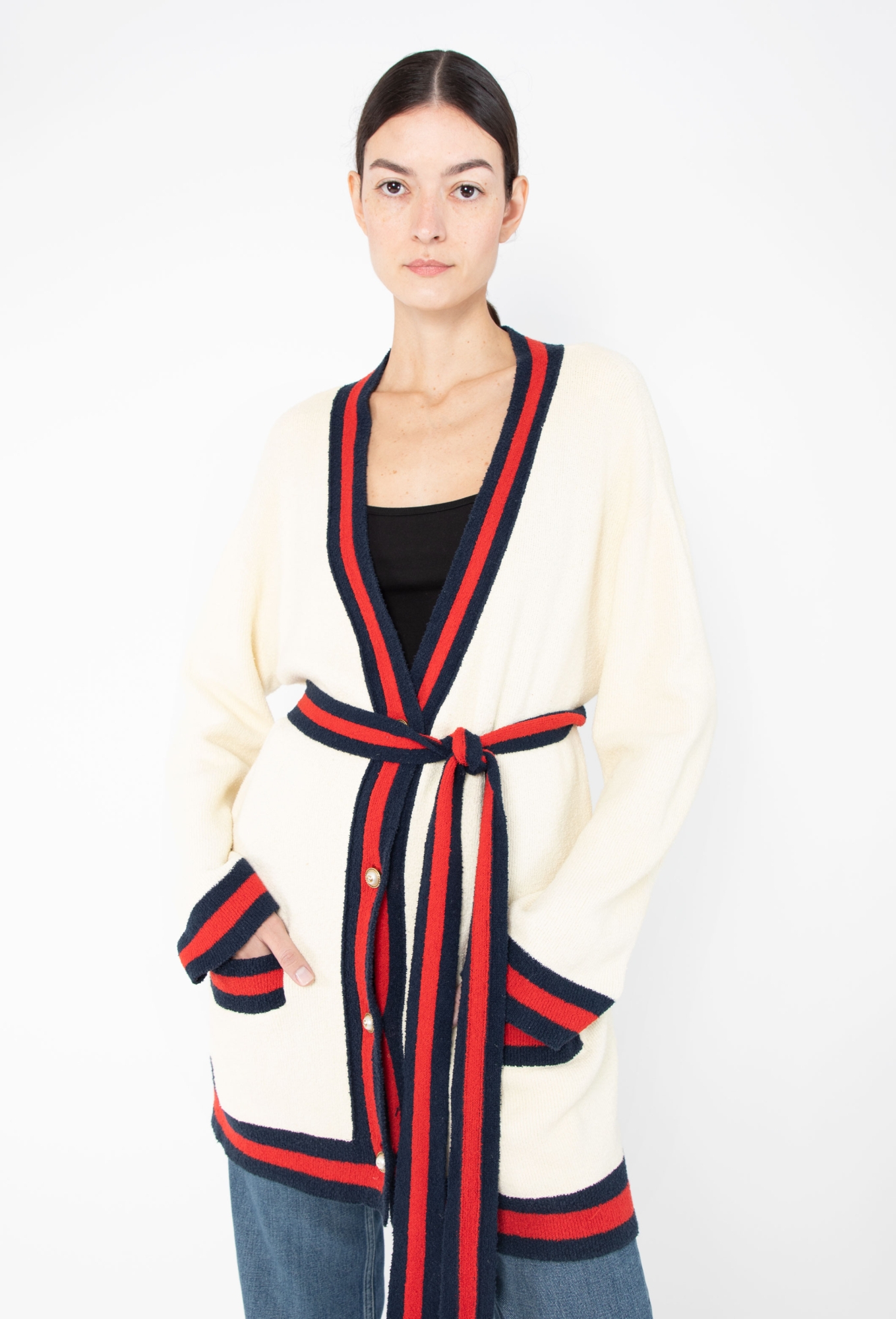 GUCCI BLIND FOR LOVE ストライプニット Resort 2017 'Blind for Love' Cardigan | Authentic & Vintage | ReSee