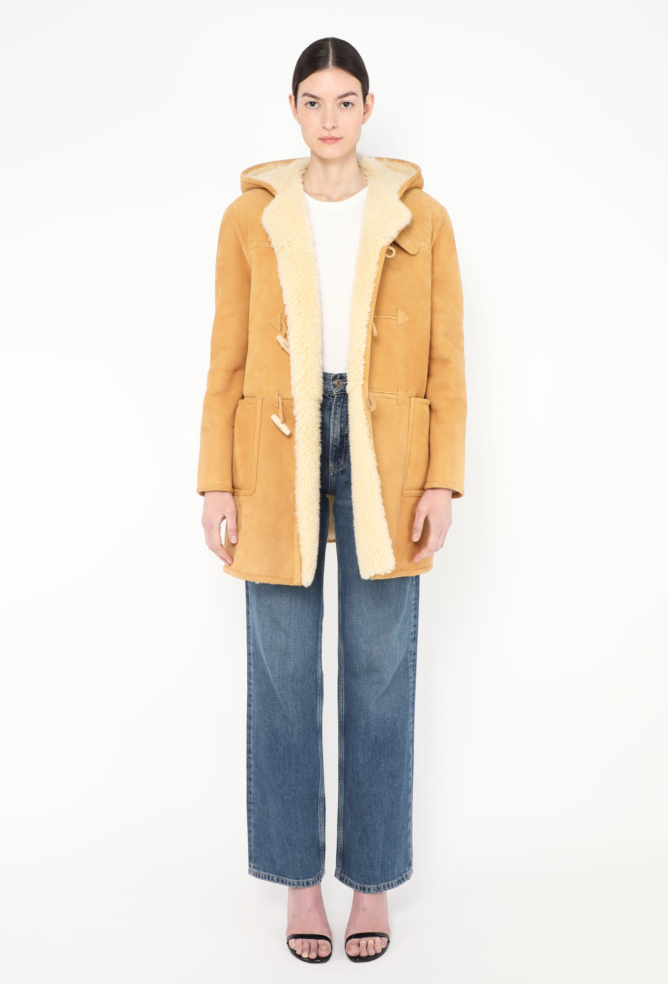2019 Hooded Shearling-Lined Toggle Coat - Céline | Authentic