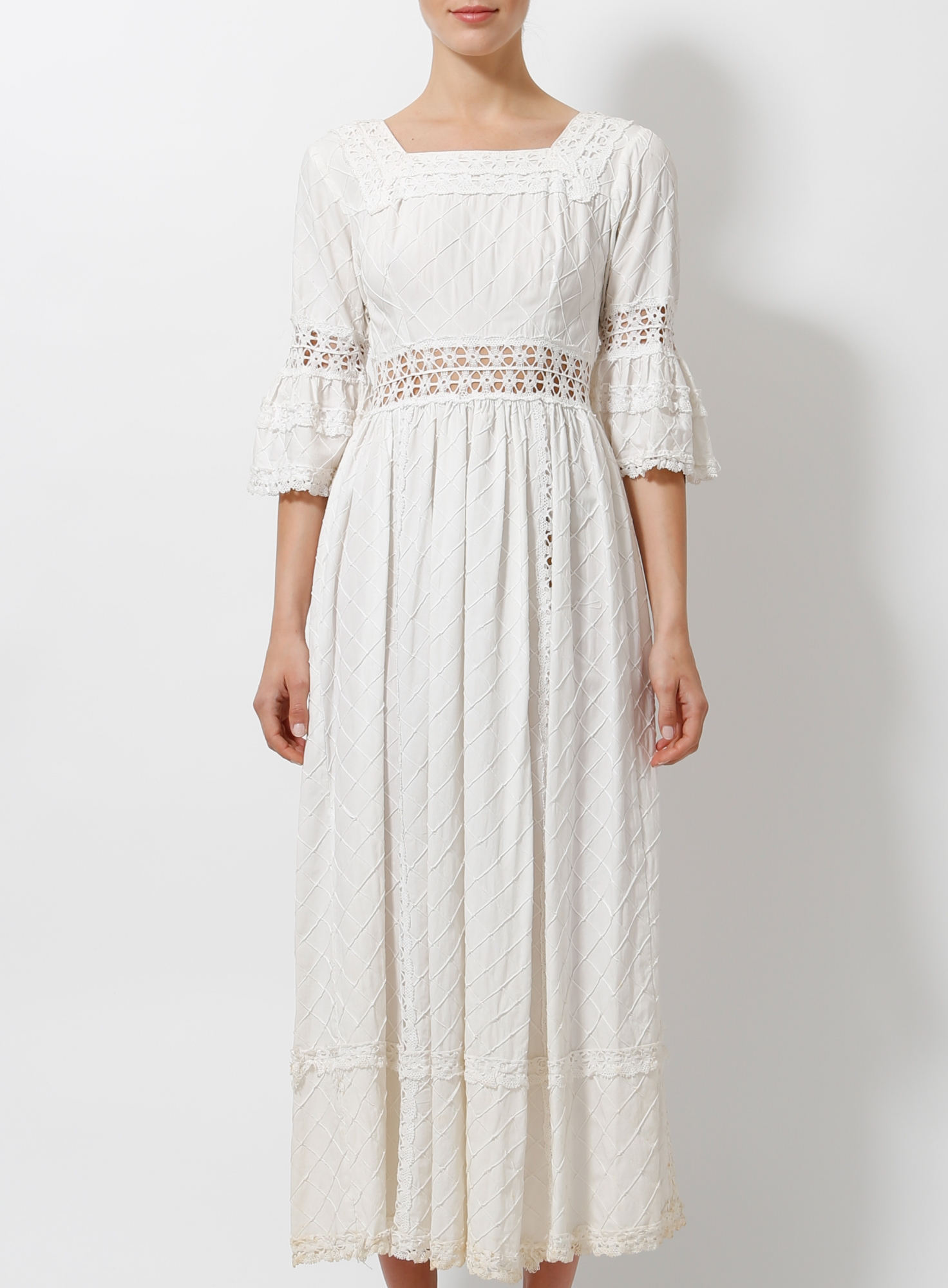 World Treasures '60s Mexican Wedding Dress White