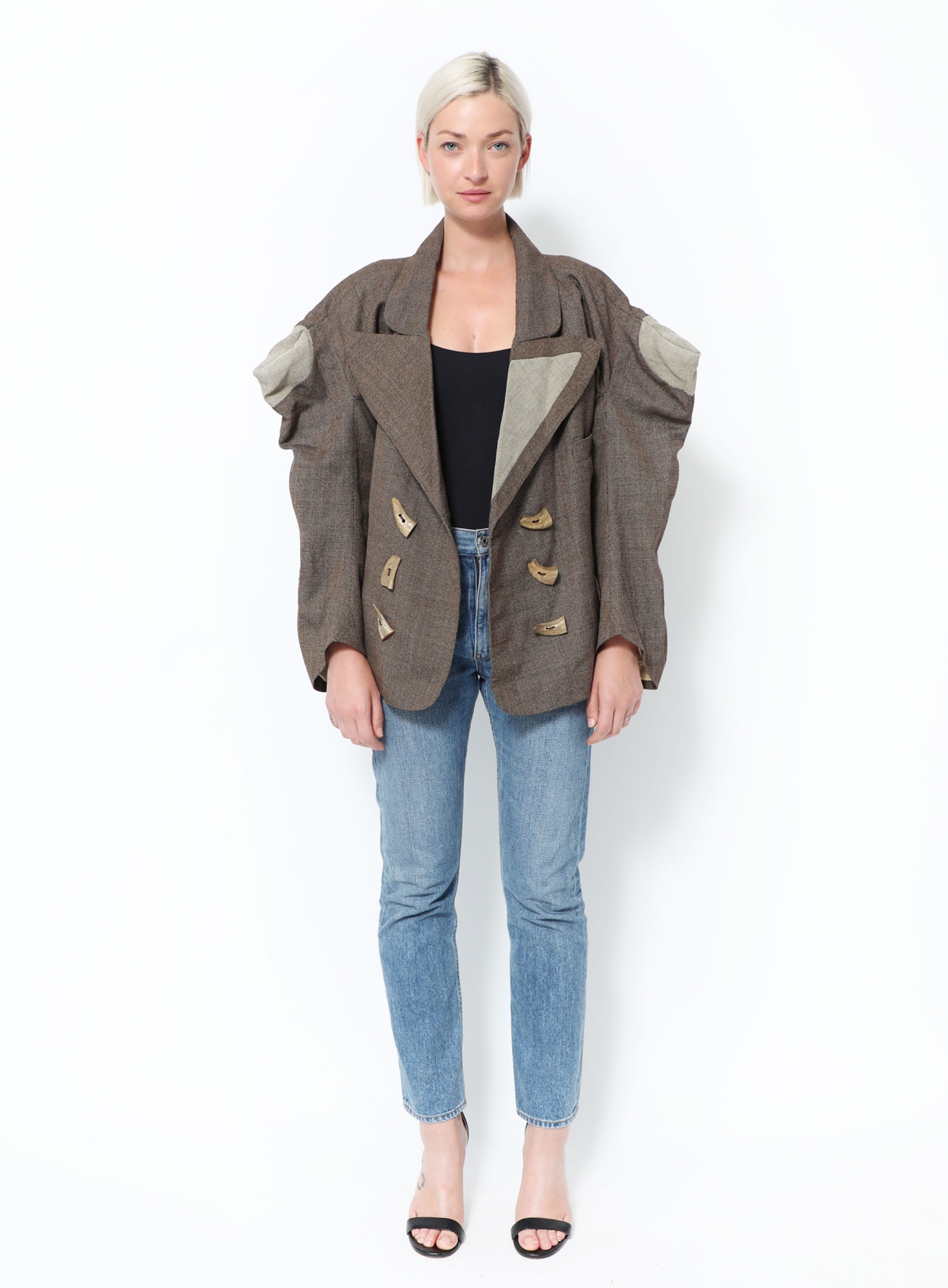 Vivienne Westwood ウールブークレーバレルブロッキングフーディー COLLECTOR World's End F/W 1983 'Witches' Jacket | Authentic