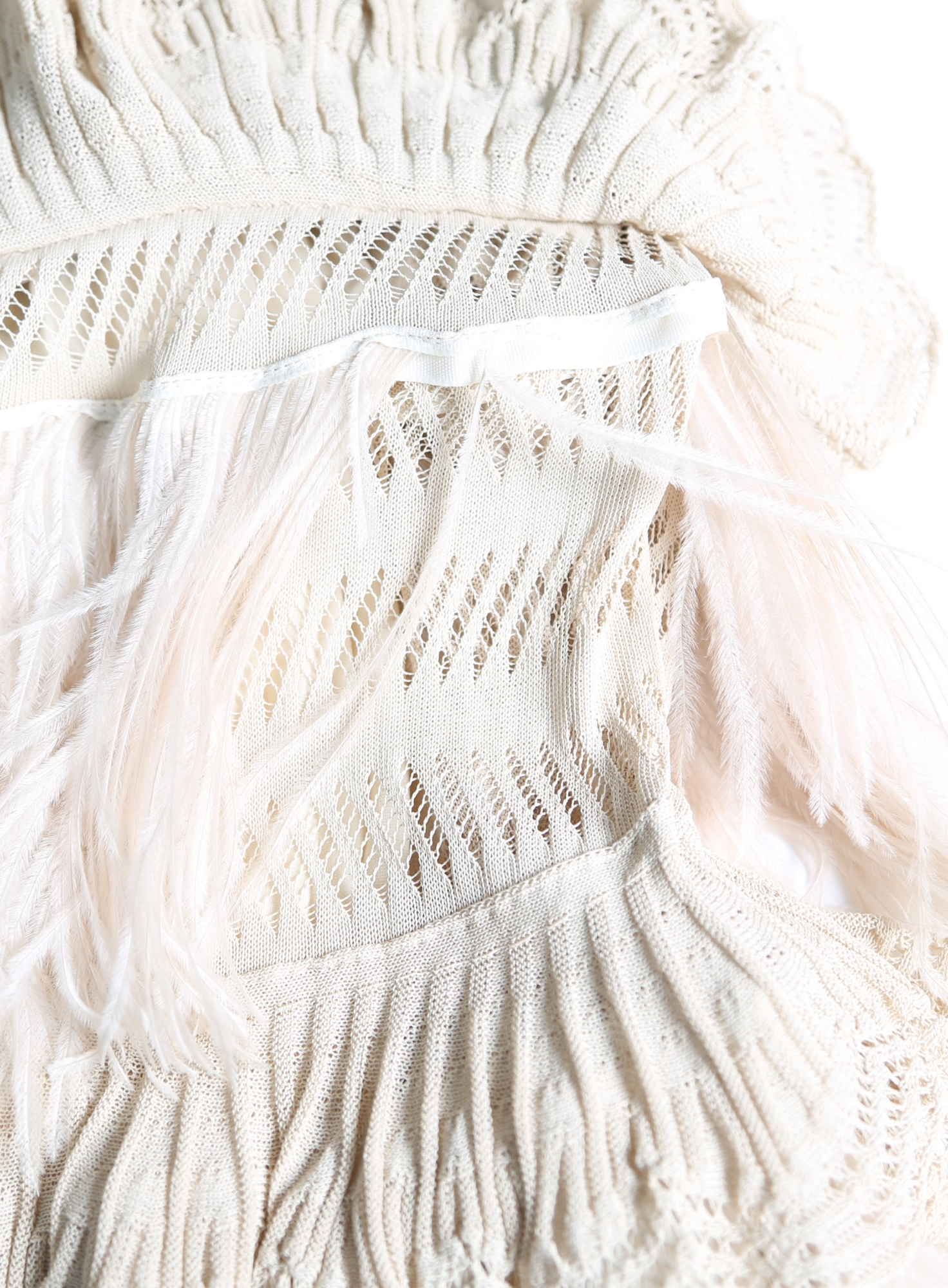 Tiered Ostrich Feather Trim Dress | Authentic & Vintage | ReSee
