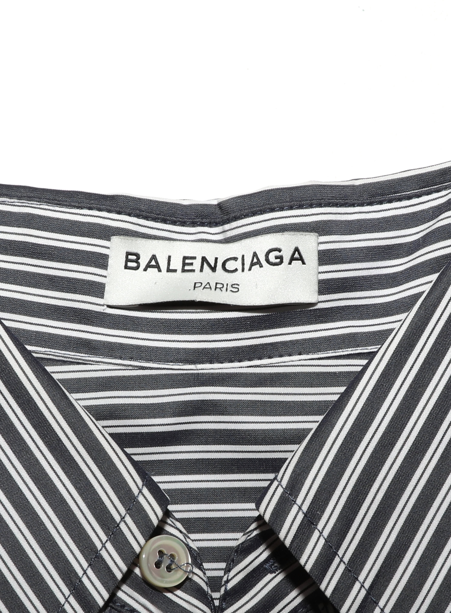 F/W 2016 Structured Pinstripe Shirt - Balenciaga | ReSee