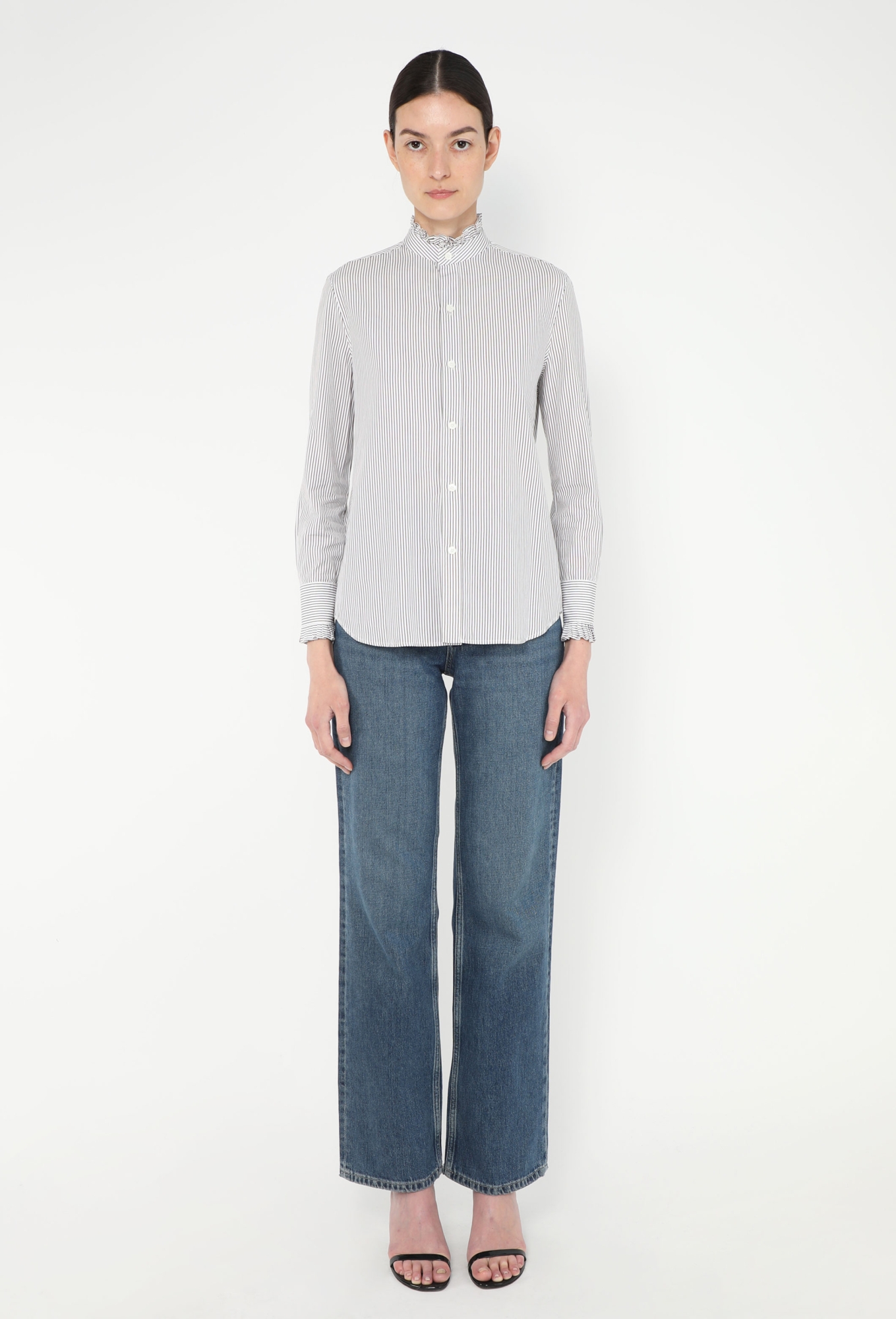 2019 Ruffled Pinstripe Shirt - Céline | ReSee