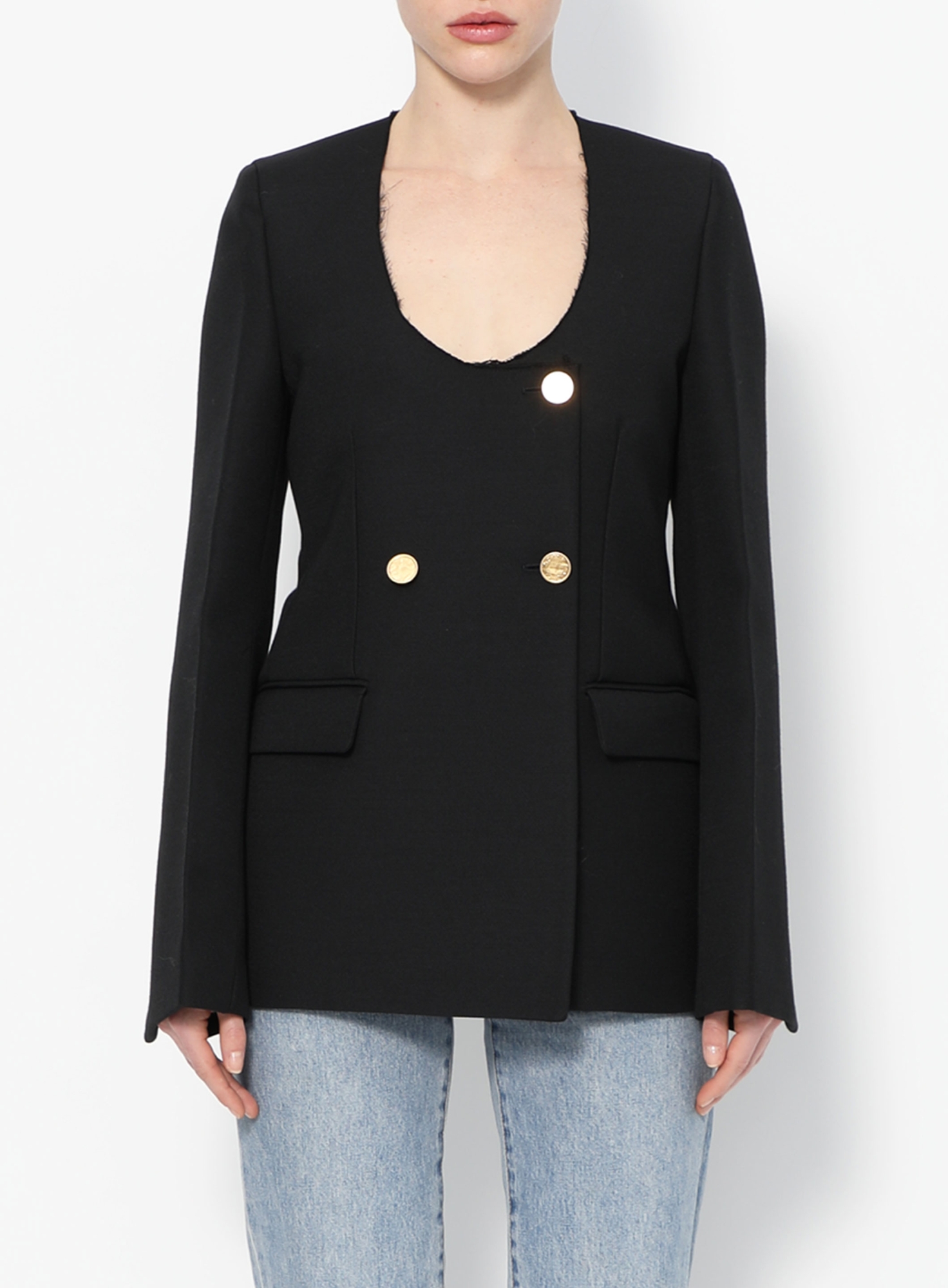 Scoop Neck Blazer | Authentic & Vintage | ReSee Scoop Neck Blazer | Authentic & Vintage | ReSee