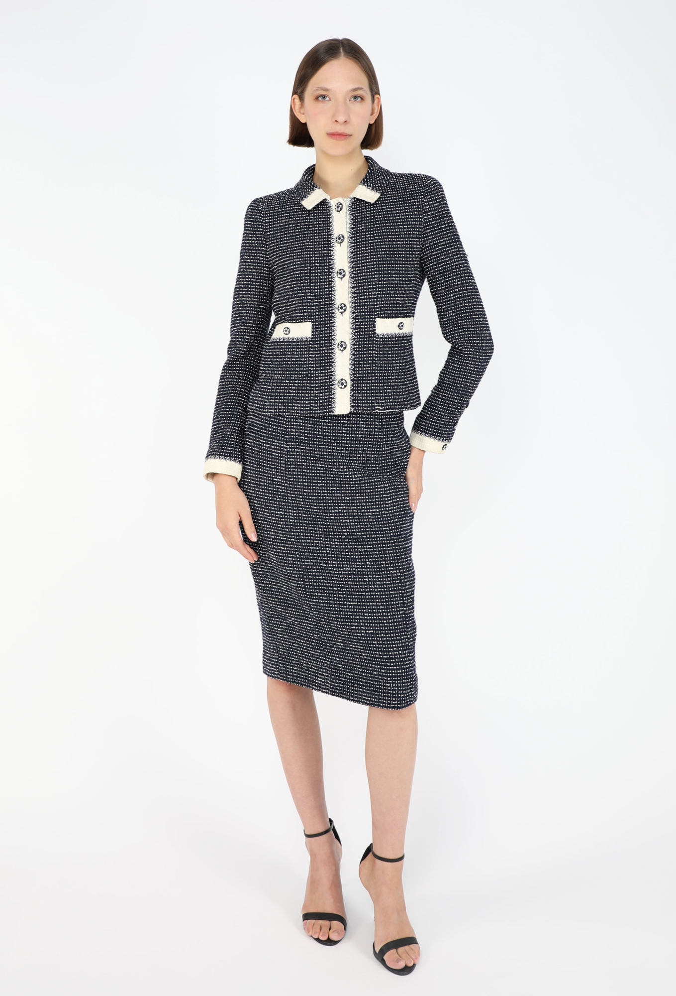 Navy Tweed Ensemble, Resort 1996 - Chanel | ReSee