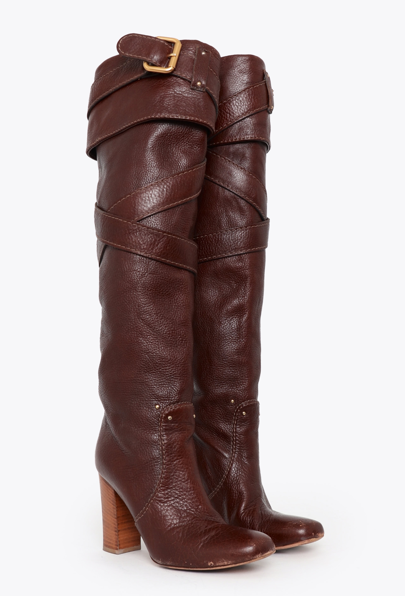 2005 Paddington Leather Knee Boots - Chloé | ReSee