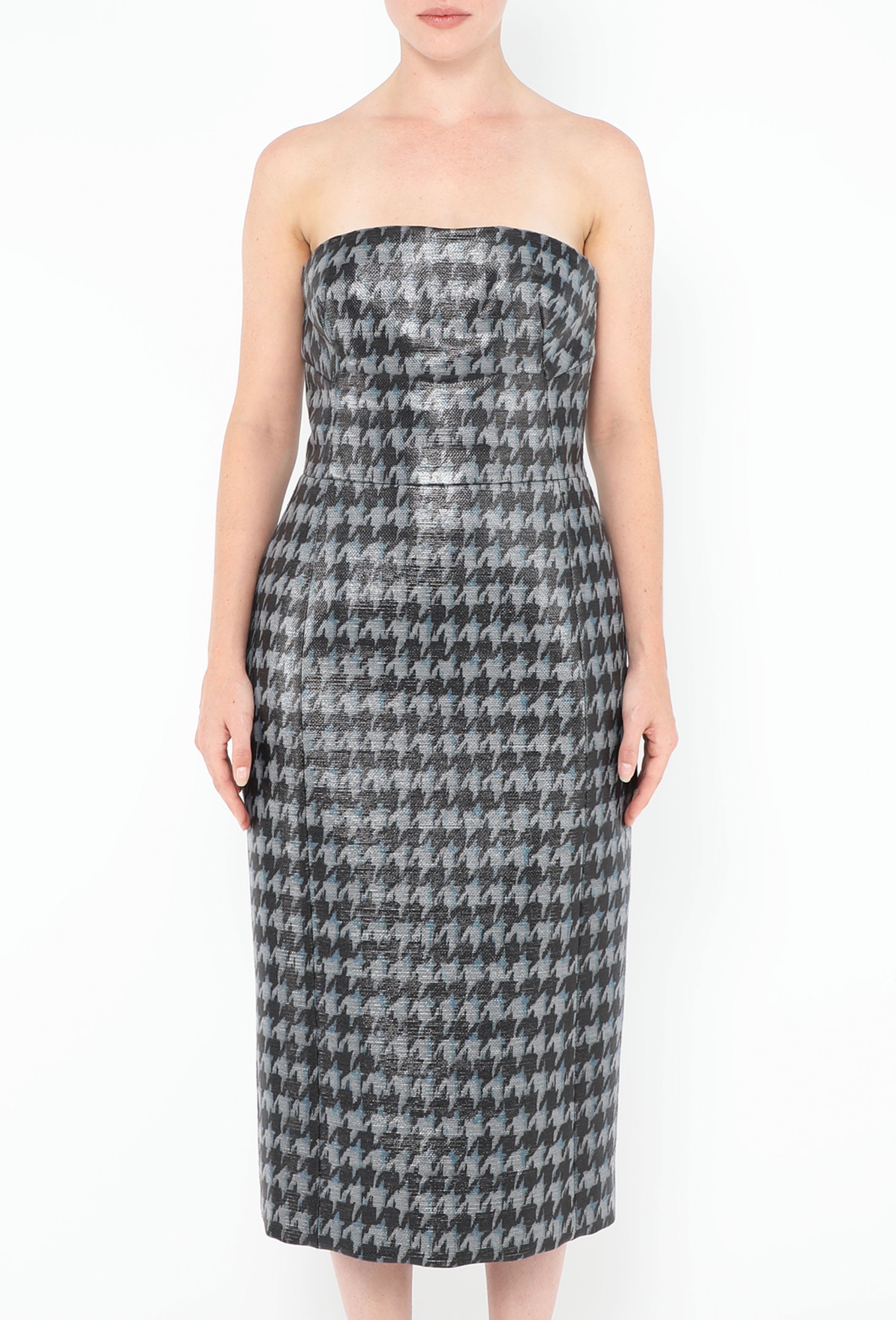 grey bustier dress Ladivine CD803 Embellished Corset Gown Satin Skirt 2 / French Grey