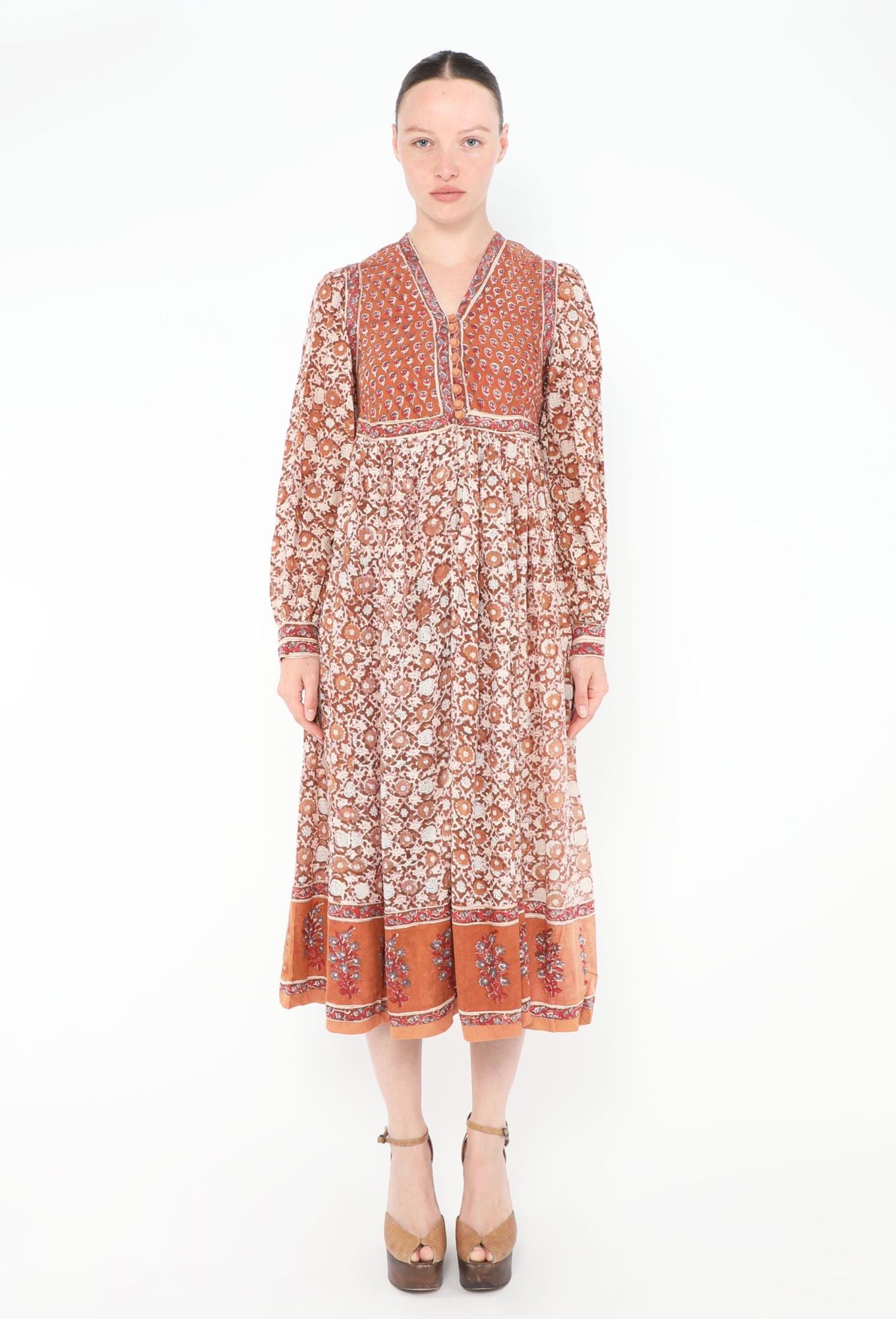 indian cotton block print dress Indigo Block Print Dress